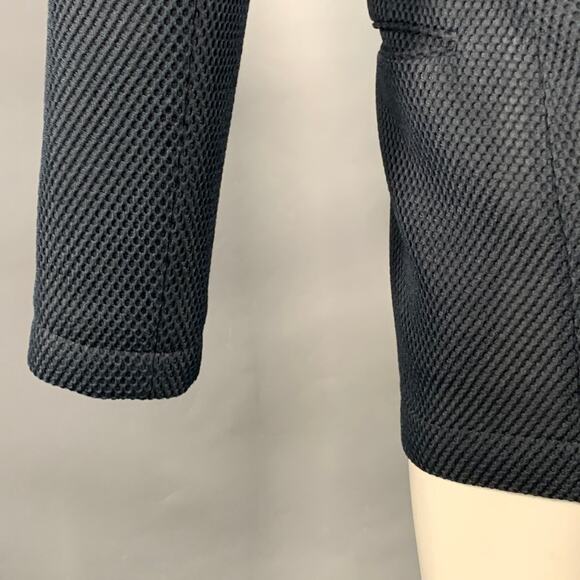 EMPORIO ARMANI Size 34 Regular Navy Textured Polyester Sport Coat - Picture 5 of 9